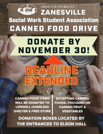 Zanesville Social Work Canned Food Drive