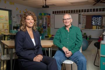 Portrait of Julie Owens, left, and Steven Evans