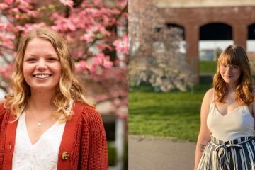 Ellen Wagner, left, and Abbey Marshall, right, will remain in Ohio to report in Youngstown and Akron, respectively. 