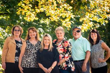 Ohio University SBDC staff include (L to R) Regional Director Lissa Jollick, Cindy Voorhies, Trenia Twyman, Carleen Dotson, John Voorhies and Erin Gibson