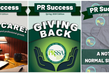 Covers of PR Success newsletter