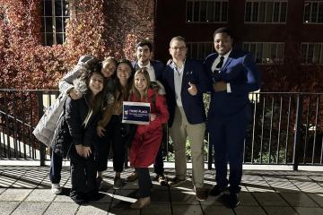 OU pre-law students pose for a picture with their third place award