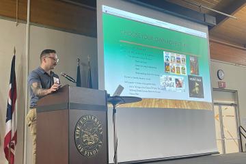 Matt Henry presents at the University of Findlay