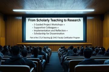 From Scholarly Teaching to Research - 5 Guided Project Workshops + Supportive Colleagues + Implementation and Reflection = Scholarship for Dissemination - Part of the CLTA Teaching @OHIO Faculty Certification Program