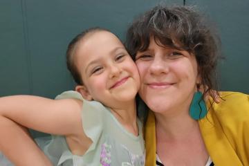 Lillian Peterson is shown with a child