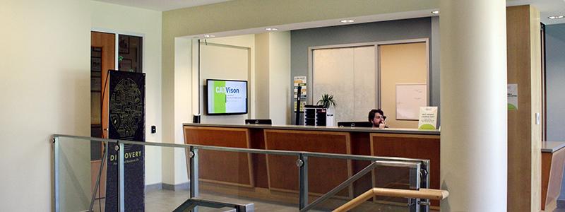 Person sitting at desk in LLC