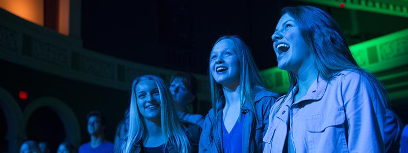 Students smiling