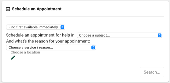 TracCloud Schedule an Appointment Widget example