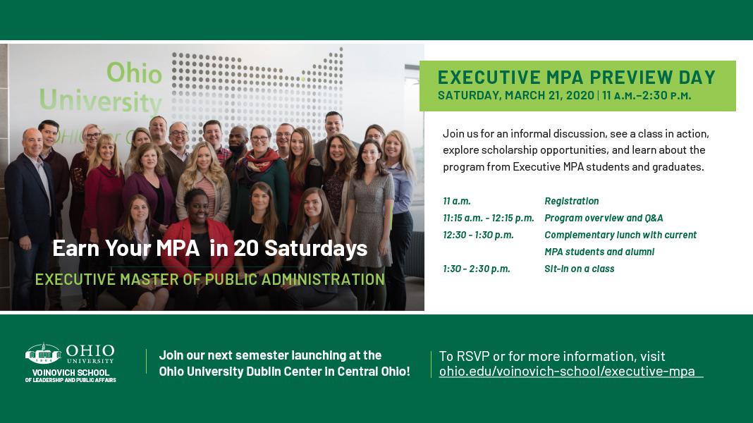 Executive MPA students