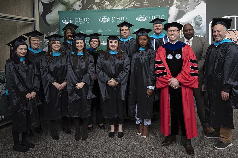 Graduates at commencement