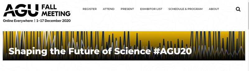 A screenshot of the AGU Fall Meeting website